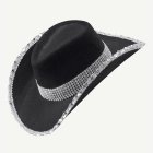 Glitter Cowboyhatt Svart