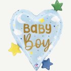 Baby Boy Hjärta Folieballong