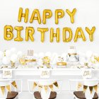 Happy Birthday Folieballonger Guld