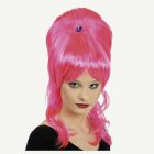 Retro Bighair Peruk Rosa