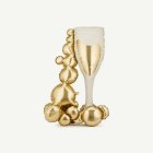 Champagneglas Folieballong Beige/Guld
