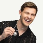 LED Discokula Halsband Silver