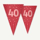 40-års Flaggirlang Röd