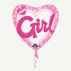 Baby Girl Hjärta Folieballong