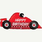 Racerbil Happy Birthday Folieballong