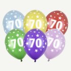 70 År Ballonger Färgmix