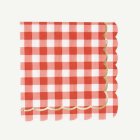 Randig Picknick Servetter Röd/Vit