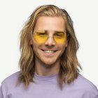 Hippie XL Partyglasögon Gul