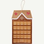 Pepparkakshus Julkalender Brun