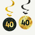 40 År Golden Celebrations Swirls