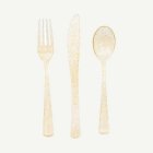 Glitter Plastbestick Guld