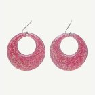 60-tal Glitterörhängen Rosa