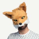 Räv Halvmask Med Plysch