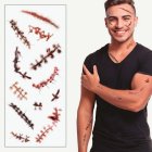 Blodiga Ärr Falska Tatueringar