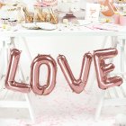 Love Folieballonger Roséguld