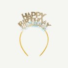 Happy Birthday Diadem Guld