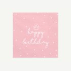Happy Birthday Servetter Ljusrosa