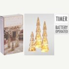 Glas Julgranar Med LED Guld