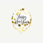 Happy New year Konfettiballonger Guld