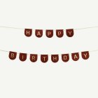 Filt Happy Birthday Girlang Brun