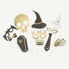 Halloween Photobooth Rekvisita Svart/Guld