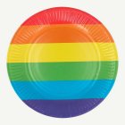 Pride Papperstallrikar Regnbåge