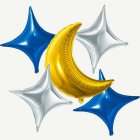 Eid Mubarak Måne & Stjärnor Folieballonger