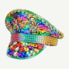 Glitter Kaptenshatt Regnbåge