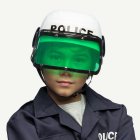 Polis Barnhjälm Vit/Grön