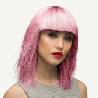 Lugg Glitterperuk Ljusrosa
