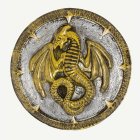 Medeltida Rund Sköld Drake