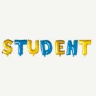 Student Folieballonger Blå/Gul