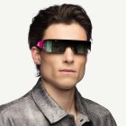 Sci-Fi Glasögon Holografisk Rosa