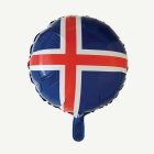 Rund Islands Flagga Folieballong