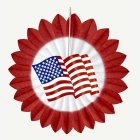 USA Solfjäder Röd