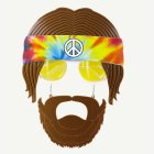 Hippie Glasögon & Skägg