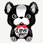 Fransk Bulldog I Love You Folieballong Svart