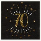 70 År Servetter Guld/Svart