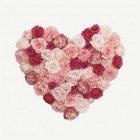 Konstgjort Blomhjärta Väggdekoration Ljusrosa