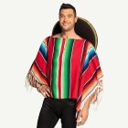 Mexikansk Poncho Röd