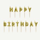Happy Birthday Tårtljus Guld