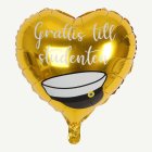 Grattis Till Studenten Folieballong Guld