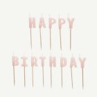 Happy Birthday Tårtljus Ljusrosa