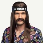 Hippie Mustasch Brun