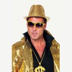 Paljett Gangsterhatt Guld