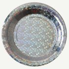 Glittrande Papptallrikar Silver