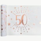 50 År Bordslöpare Vit/Roséguld