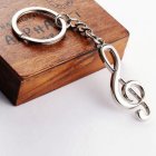 Musiknot Nyckelring Silver