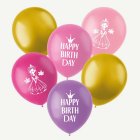 Prinsessa Happy Birthday Latexballonger Ljusrosa Mix