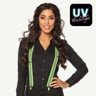 UV Neon Hängslen Grön/Svart